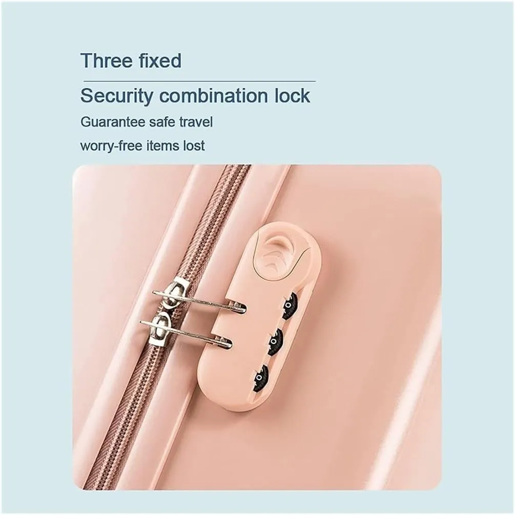 Carry-on Suitcase Luggage Luggage Suitcase Piece Set Carry On ABS PC Spinner Trolley,Durable Travel Luggage Carry-on Suitcases Carry On Luggages (Color : Pink, Size : 20 14in)