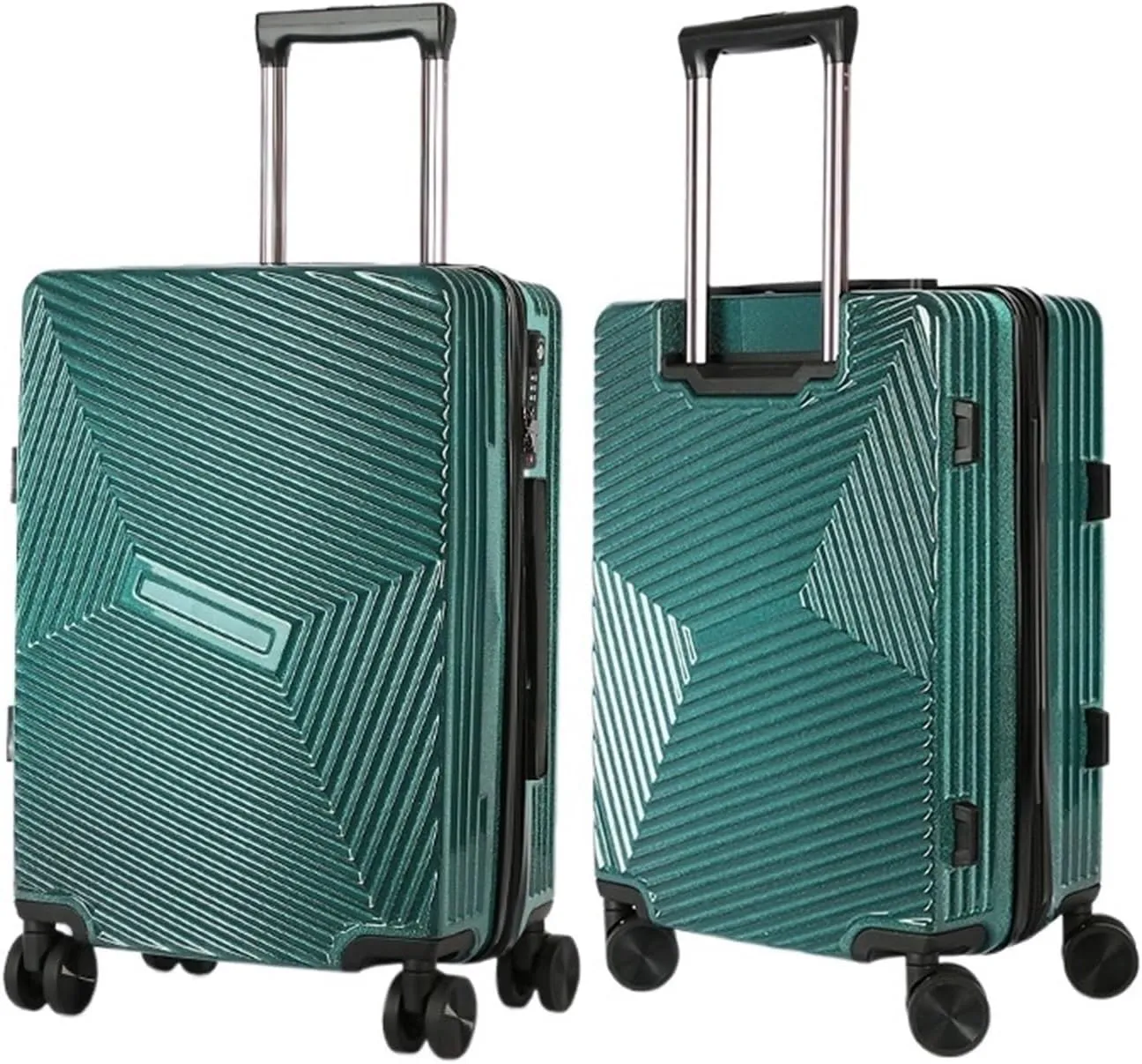 Carry-on Suitcase Luggage Portable Luggage With Spinner Wheels Carry On Luggage Drop-resistant TSA Locking Suitcase Carry-on Suitcases Carry On Luggages (Color : Green, Size : 20 in)