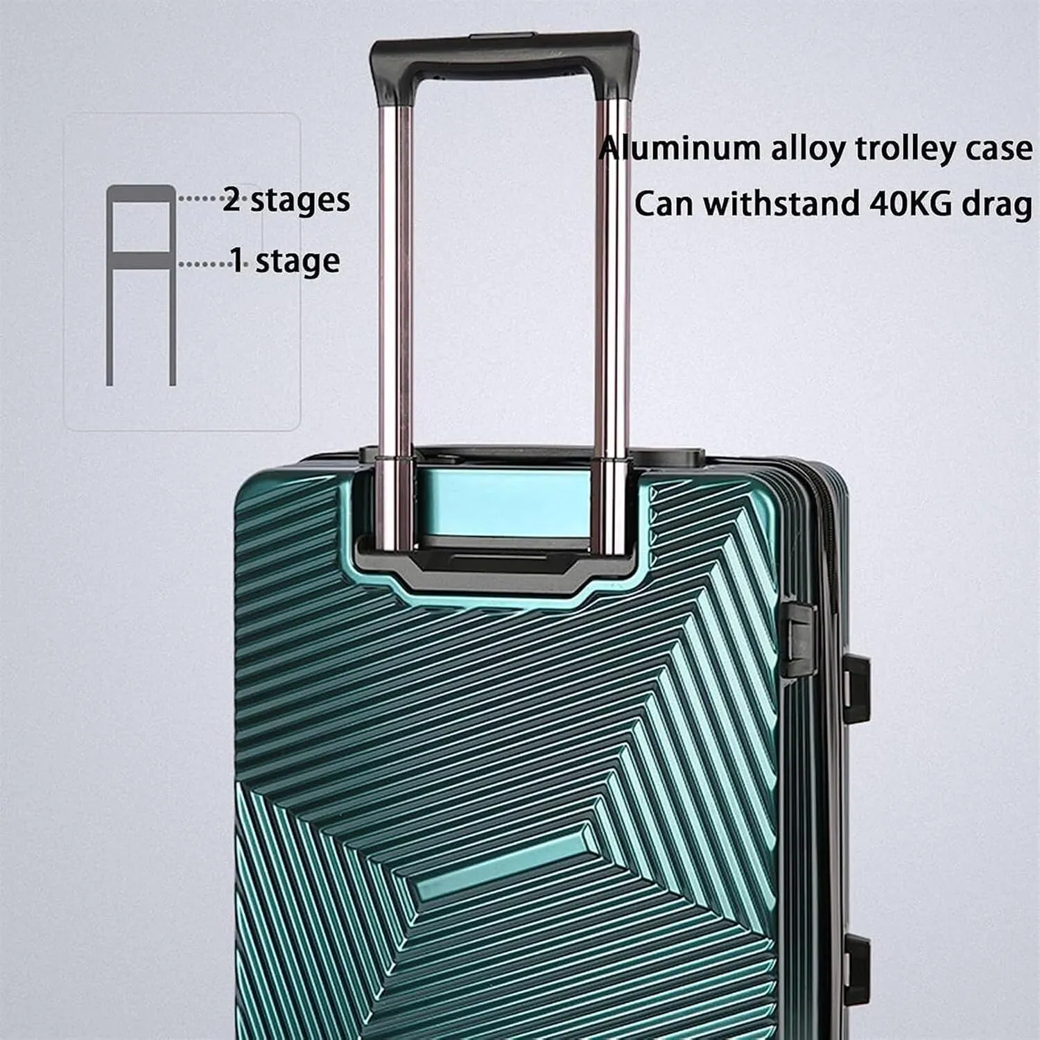 Carry-on Suitcase Luggage Portable Luggage With Spinner Wheels Carry On Luggage Drop-resistant TSA Locking Suitcase Carry-on Suitcases Carry On Luggages (Color : Green, Size : 20 in)