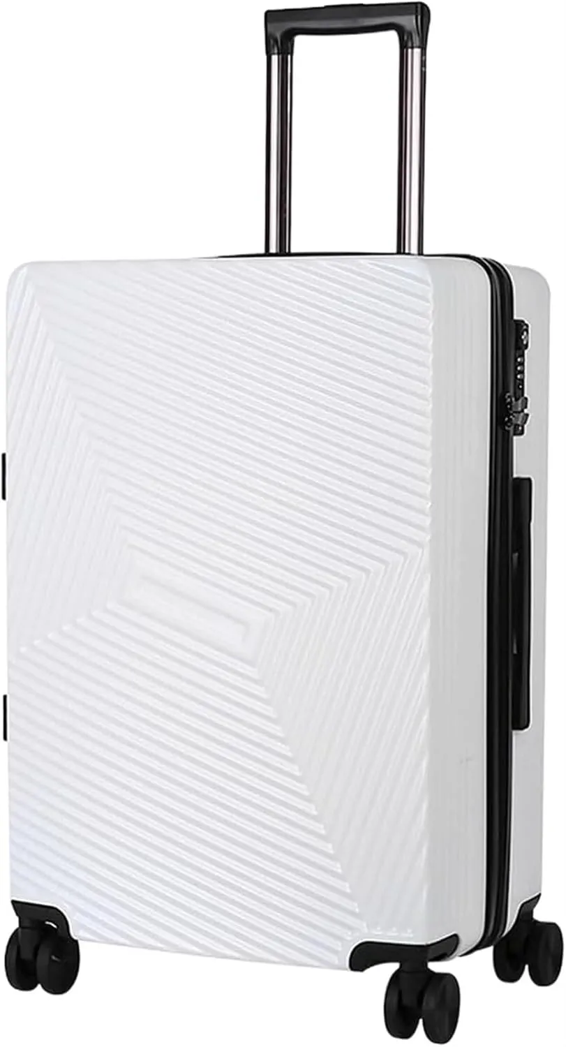 Carry-on Suitcase Luggage Portable Luggage With Spinner Wheels Carry On Luggage Drop-resistant TSA Locking Suitcase Carry-on Suitcases Carry On Luggages (Color : White, Size : 20 in)