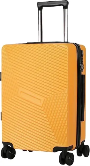 Carry-on Suitcase Luggage Portable Luggage With Spinner Wheels Carry On Luggage Drop-resistant TSA Locking Suitcase Carry-on Suitcases Carry On Luggages (Color : Yellow, Size : 20 in)