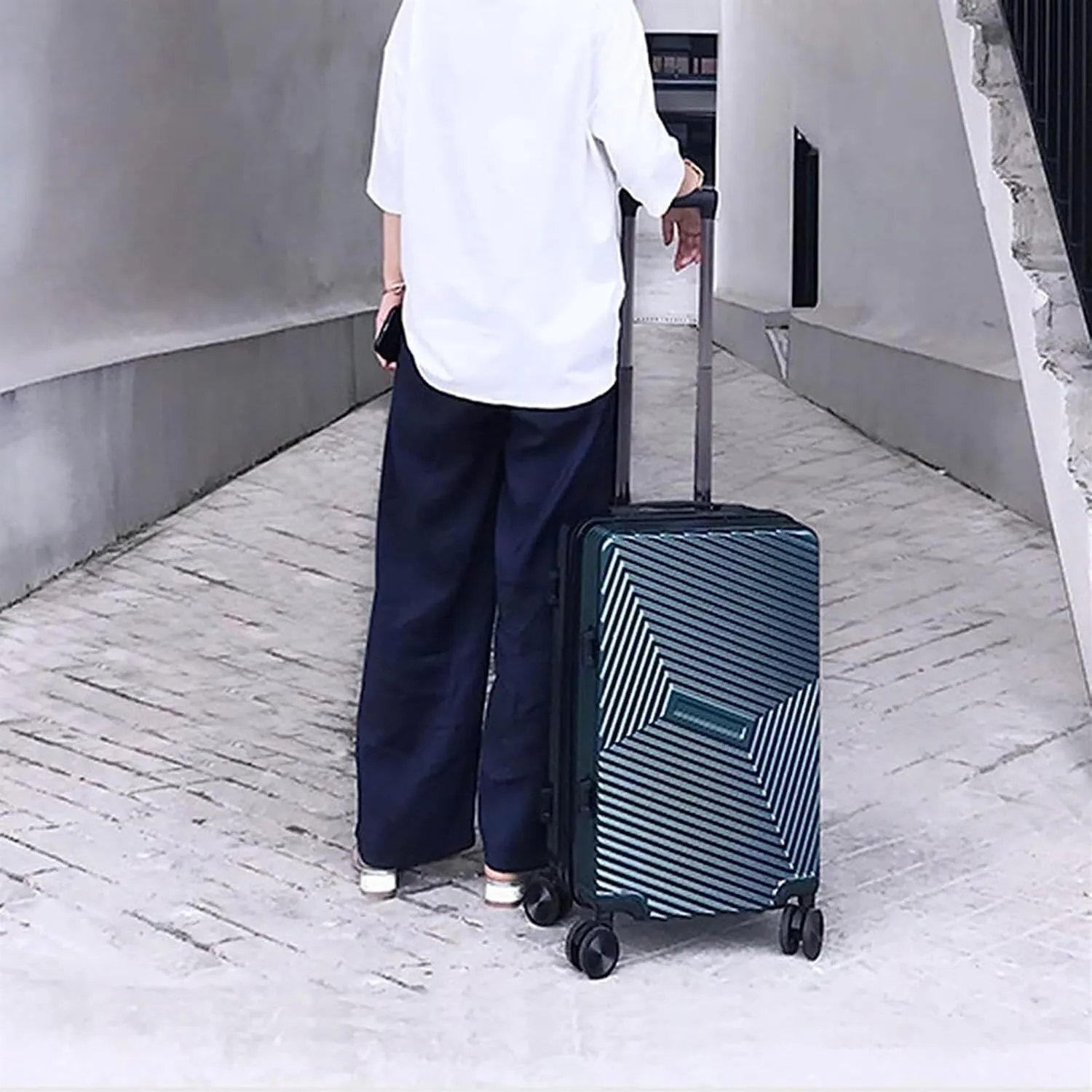 Carry-on Suitcase Luggage Portable Suitcases Aluminum Frame Luggage With Spinner Wheels Carry On Luggage Carry-on Suitcases Carry On Luggages (Color : F, Size : 20 in)