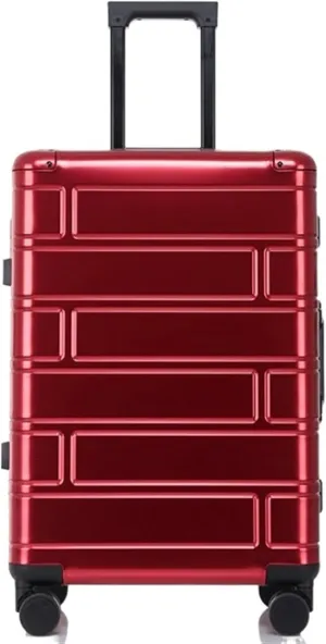 Carry-on Suitcase Luggage Suitcase Travel Case Hardshell Carry-on Luggage 20"" with Silent Airplane Spinner Wheels Carry-on Suitcases Carry On Luggages, Grn,Rosso-20inch