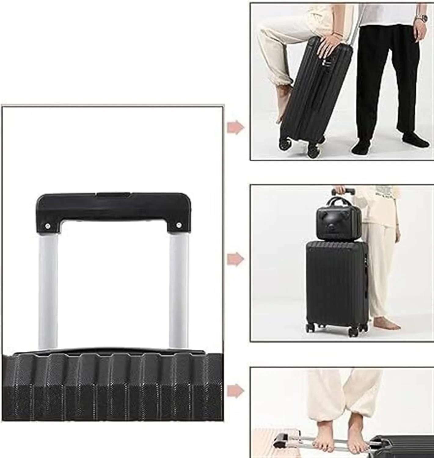 Carry-on Suitcase Luggage Suitcase With Spinner Wheels Hardshell Lightweight Rolling For Business Travel Suitcase Carry-on Suitcases Carry On Luggages (Color : Pink, Size : 24in)