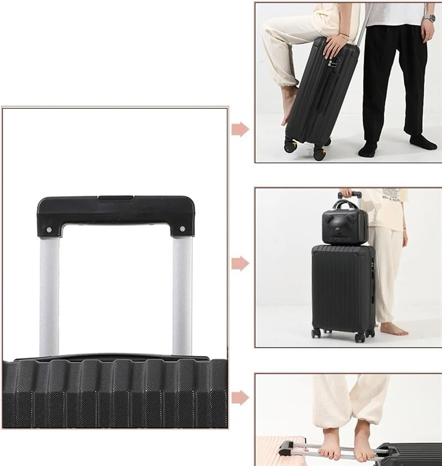 Carry-on Suitcase Luggage Suitcase With Spinner Wheels Hardshell Lightweight Rolling Suitcases For Business Travel Carry-on Suitcases Carry On Luggages (Color : Pink, Size : 20in)