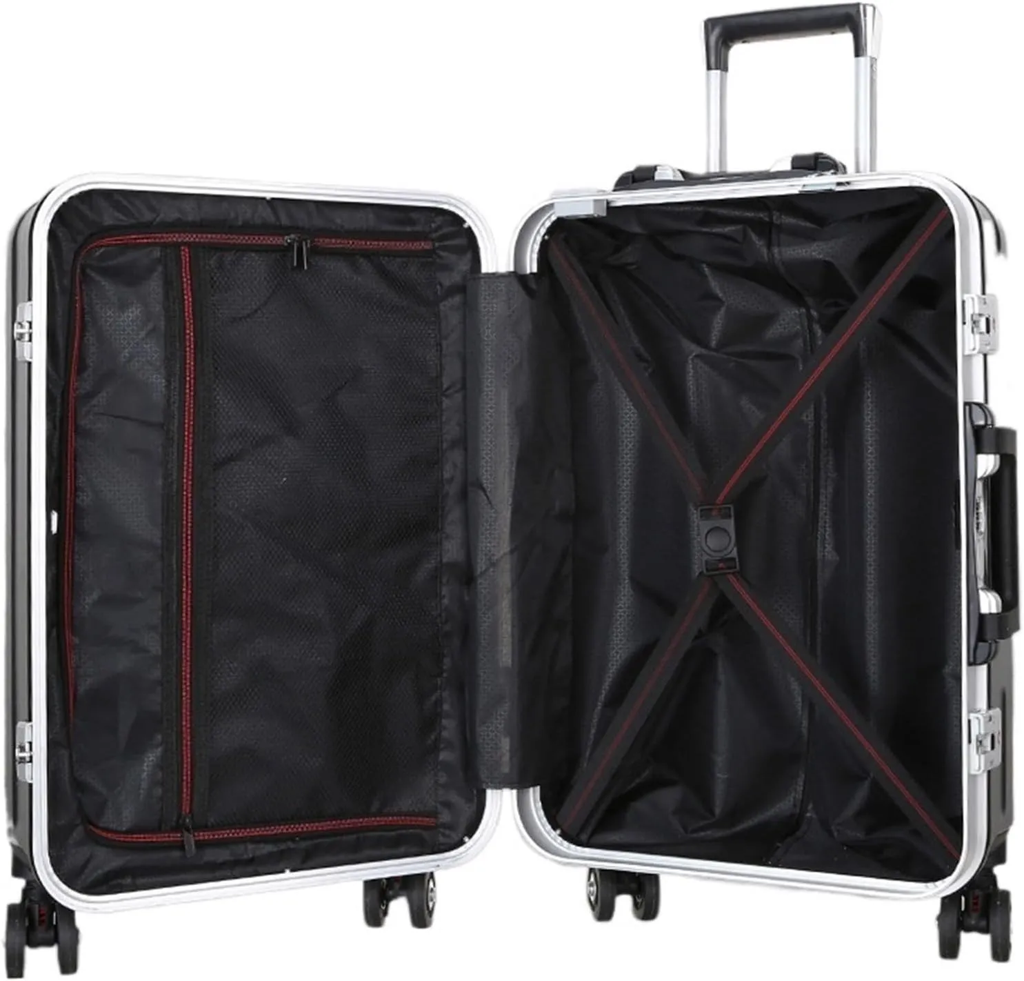 Carry-on Suitcase Luggage Suitcases Aluminum Frame Rechargeable Luggage Hard Shell Suitcases with Wheels Carry-on Suitcases Carry On Luggages,Gold-22inch (Blue 24inch)
