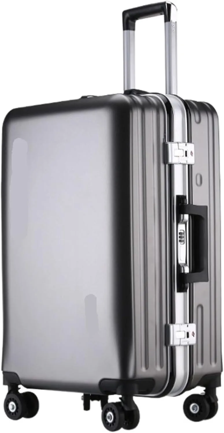Carry-on Suitcase Luggage Suitcases Aluminum Frame Usb Rechargeable Luggage Hard Shell Suitcases With Wheels Carry-on Suitcases Carry On Luggages (Color : G, Size : 20inch)