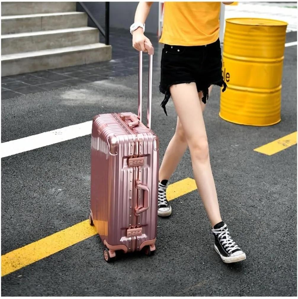 Carry-on Suitcase Luggage Travel Luggage Suitcase Spinner With Wheels,Hardside Carry On Suitcase For Travel Carry-on Suitcases Carry On Luggages (Color : Red, Size : 24in)