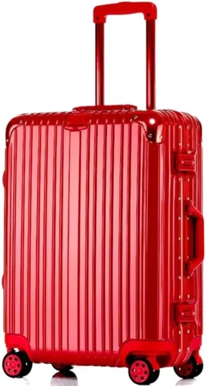 Carry-on Suitcase Luggage Travel Luggage Suitcase Spinner With Wheels,Hardside Carry On Suitcase For Travel Carry-on Suitcases Carry On Luggages (Color : Red, Size : 24in)