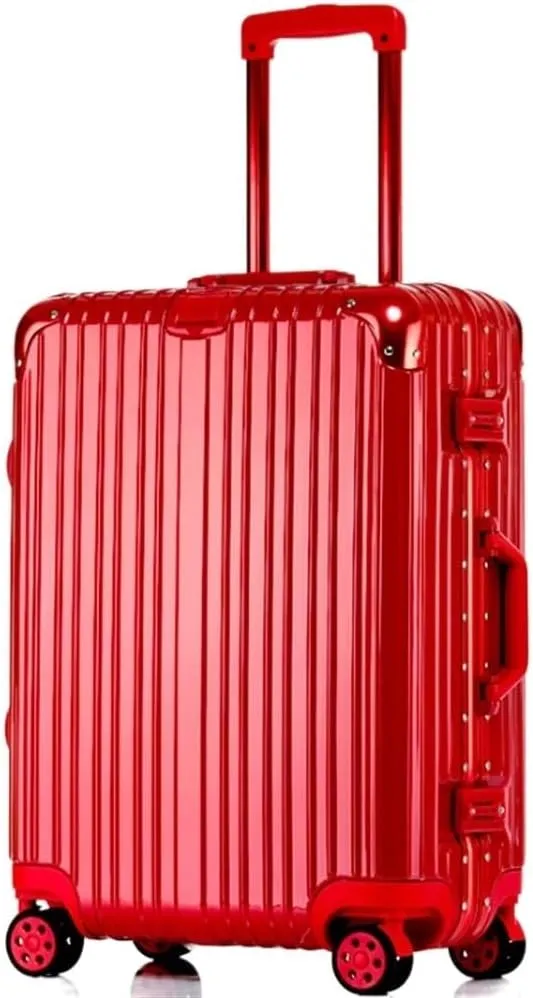 Carry-on Suitcase Luggage Travel Luggage Suitcase Spinner With Wheels,Hardside Carry On Suitcase For Travel Carry-on Suitcases Carry On Luggages (Color : Red, Size : 24in)