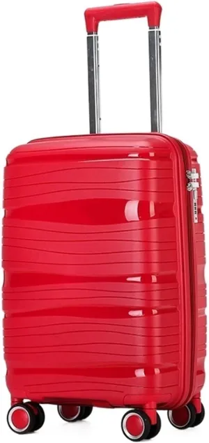 Carry-on Suitcase Luggage Travel Suitcase With Spinner Wheels,Lightweight Ergonomic Handles, Traveling Suitcases Carry-on Suitcases Carry On Luggages (Color : Red, Size : 20inch)