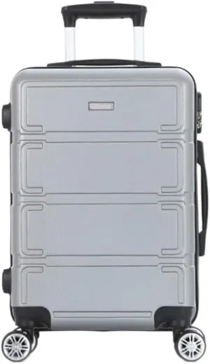 Carry-on Suitcase Luggage Women's Spinner Luggage Carry-On,Height Adjustable Handle for Business Trips and Travel Carry-on Suitcases Carry On Luggages (Silver 20in)