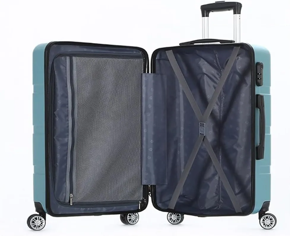 Carry-on Suitcase Luggage Women's Spinner Luggage Carry-On,Height Adjustable Handle for Business Trips and Travel Carry-on Suitcases Carry On Luggages (Silver 20in)