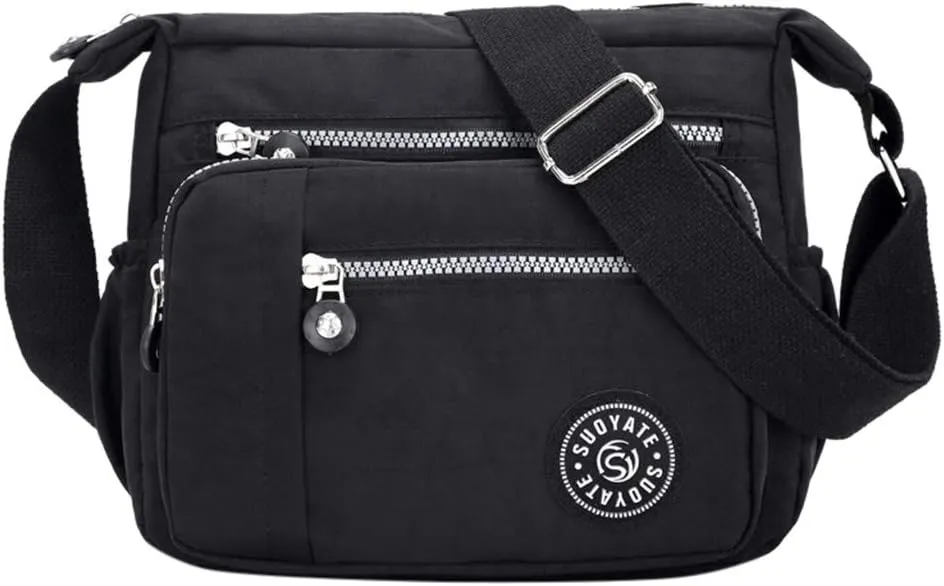 Carryall Bag 28, B4/black Crossbody Bags for Women Pocketbooks Soft Pu Leather Purses and Handbags Multi Pocket Shoulder Bag