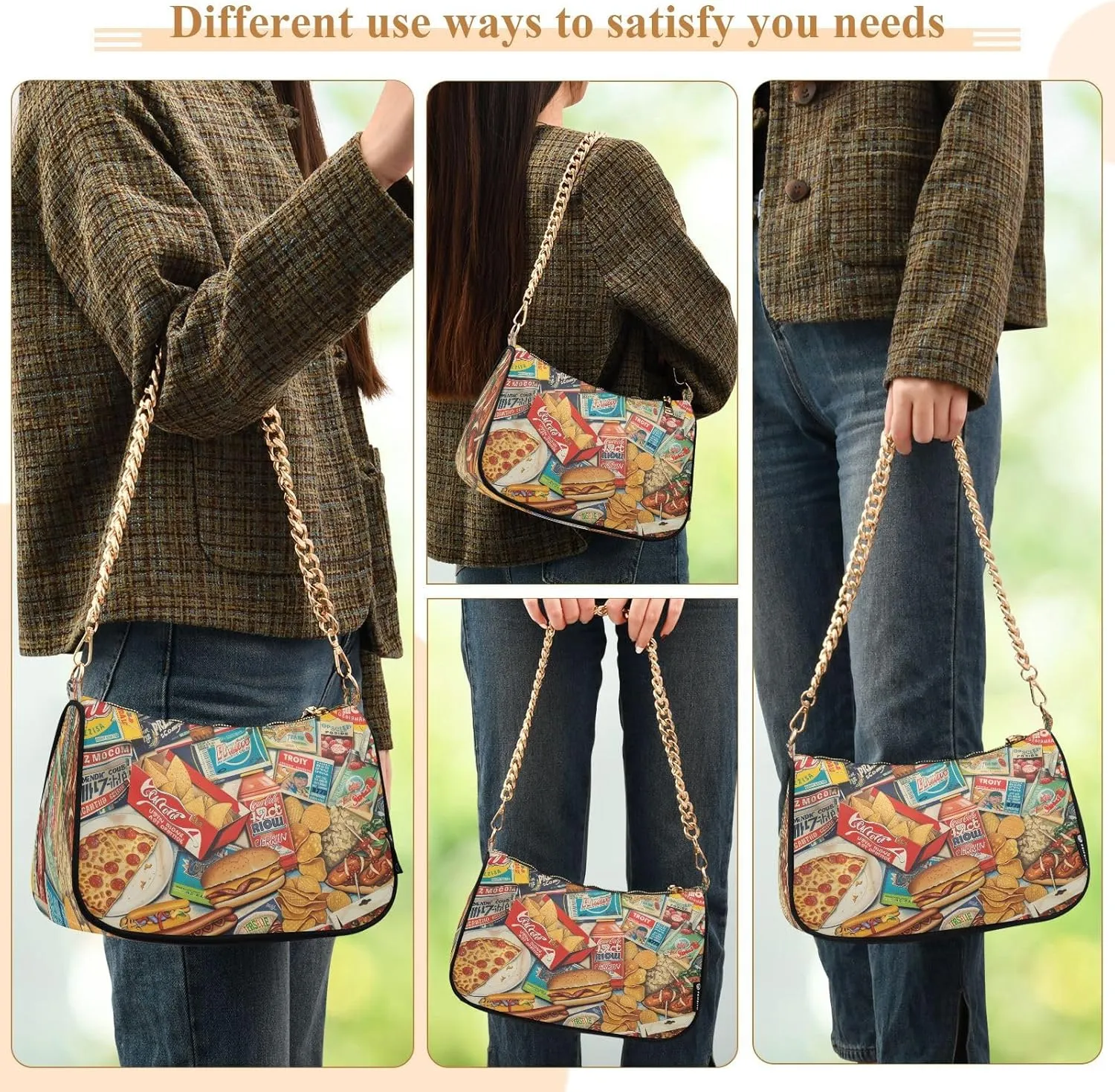 Cartoon Fire Trucks Mini Clutch Purses for Women, Trendy Handbags