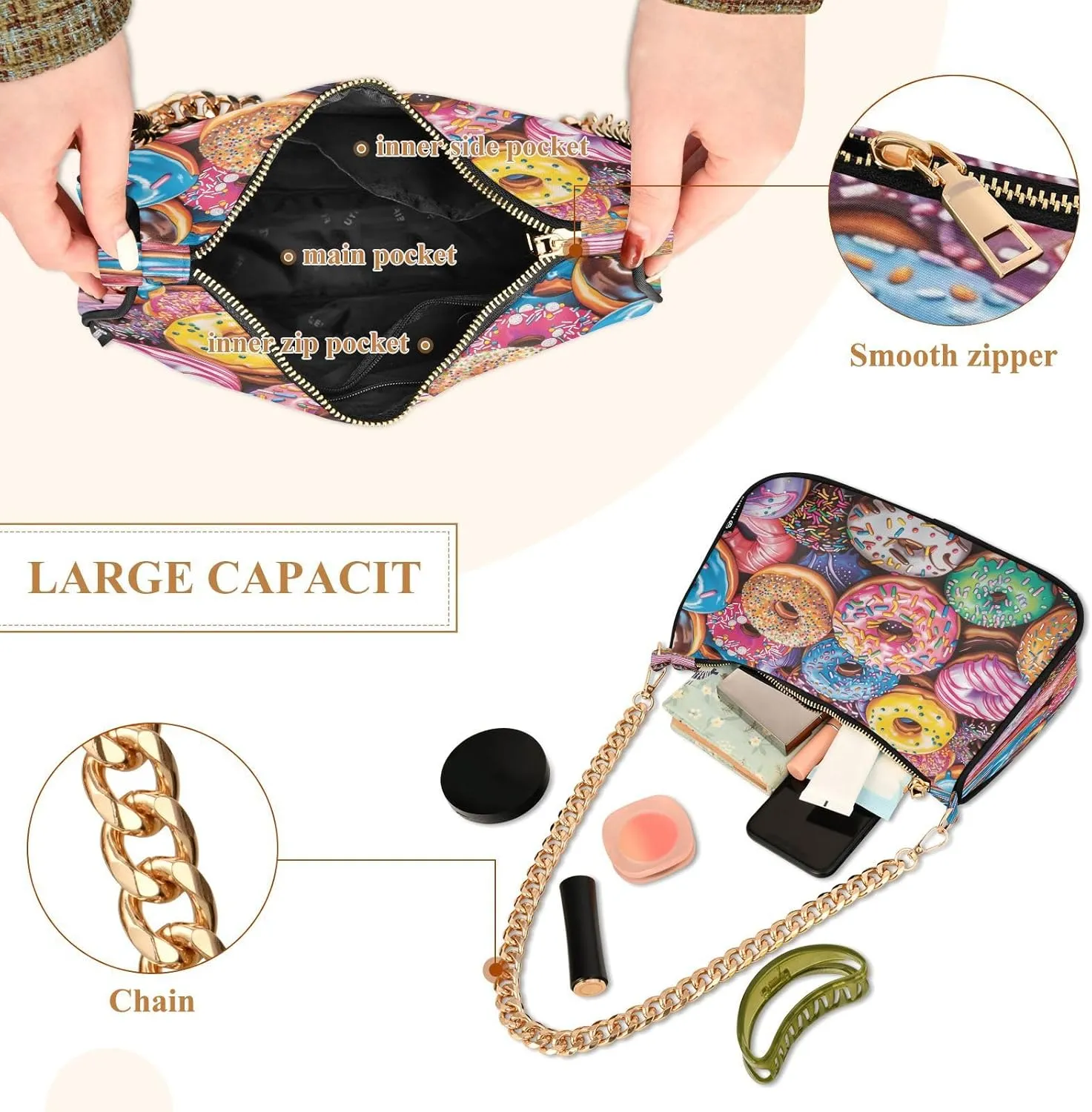 Cartoon Fire Trucks Mini Clutch Purses for Women, Trendy Handbags