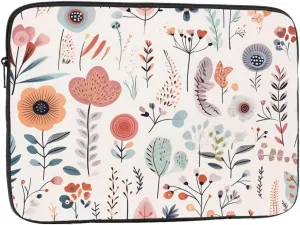 Cartoon Flowers Laptop Inner Bag 13 Inch Laptop Sleeve Case For Laptop Briefcase Carrying Bag Pouch Skin Cover