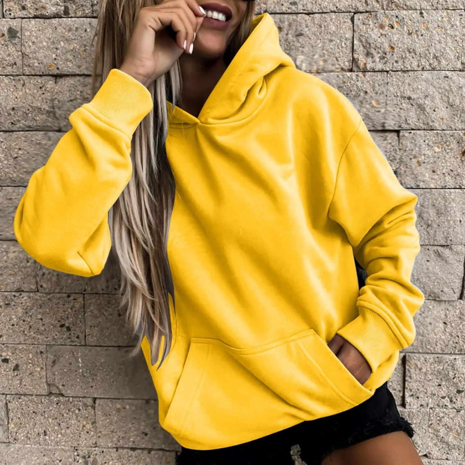 Ceboyel Womens Hoodies Oversized 2023 Hooded Pullover Sweatshirts Long Sleeve Fall Tops Y2K Teen Girls Clothing With Pockets