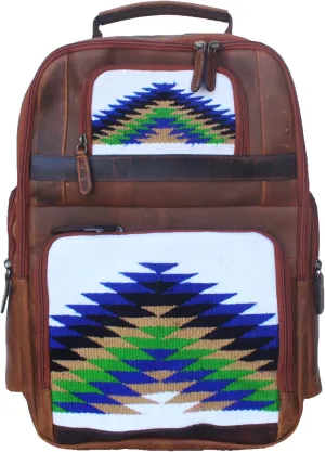 CHALLENGER Western Distressed Leather Handwoven Saddle Bag Inlay Travel Utility Bag 18SKB41
