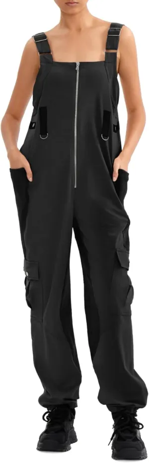 CHERFLY Jumpsuits for Women Summer Casual Baggy Overalls Adjustable Straps Outfits 2025