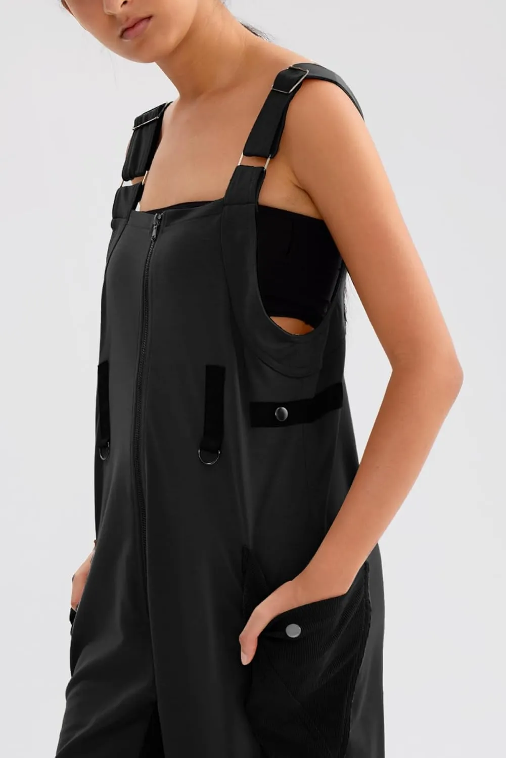 CHERFLY Jumpsuits for Women Summer Casual Baggy Overalls Adjustable Straps Outfits 2025