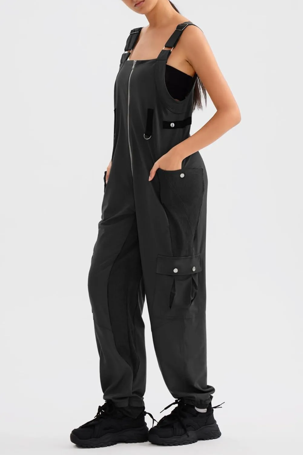 CHERFLY Jumpsuits for Women Summer Casual Baggy Overalls Adjustable Straps Outfits 2025