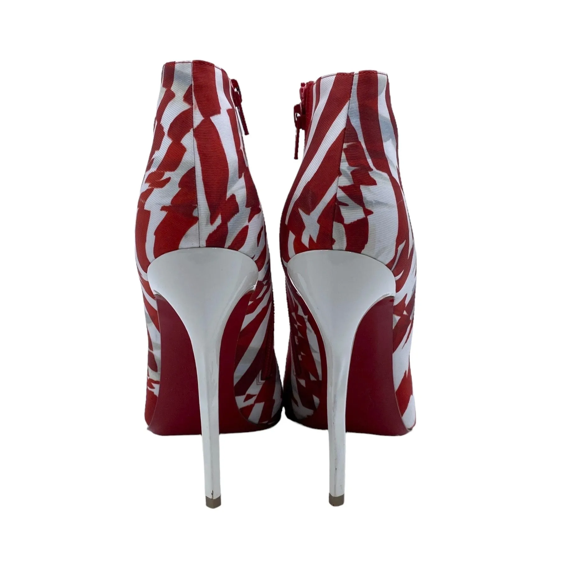 CHRISTIAN LOUBOUTIN STRIPED SO KATE WAWY HEEL BOOTS EU 41/ UK 8