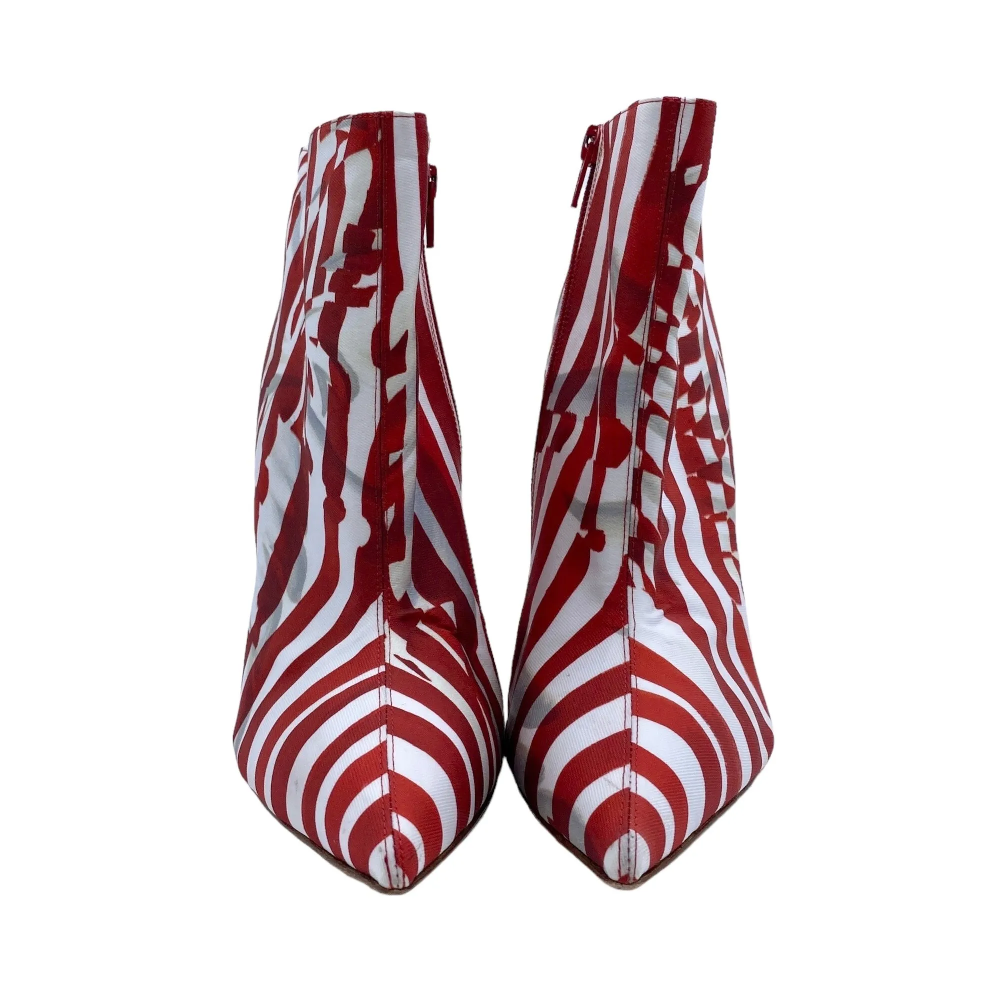 CHRISTIAN LOUBOUTIN STRIPED SO KATE WAWY HEEL BOOTS EU 41/ UK 8