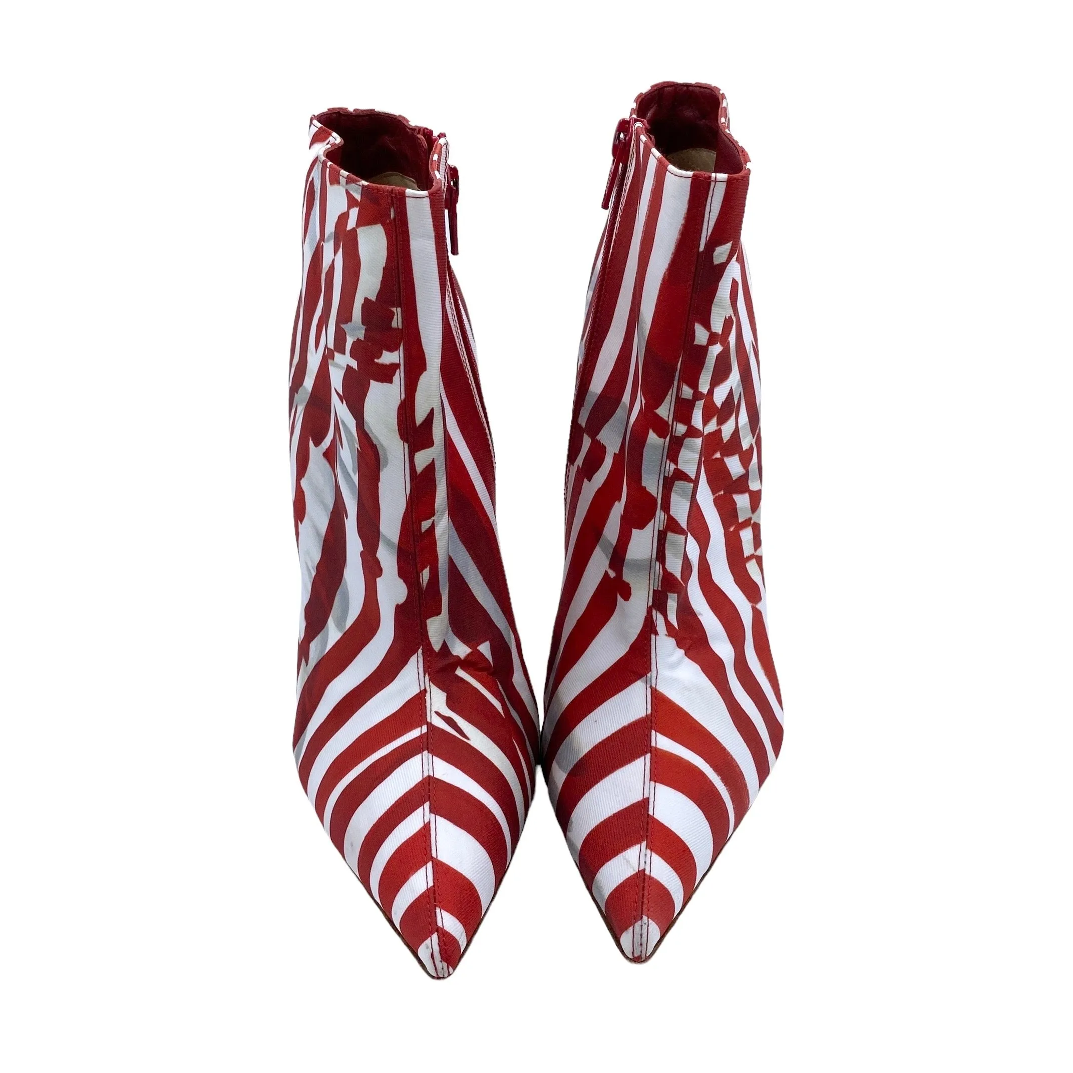 CHRISTIAN LOUBOUTIN STRIPED SO KATE WAWY HEEL BOOTS EU 41/ UK 8