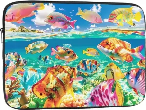 Colorful Fish Laptop Inner Bag 17 Inch Laptop Sleeve Case For Laptop Briefcase Carrying Bag Pouch Skin Cover