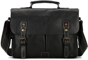 CSCDD Men's Handbag Large Capacity Business Computer Briefcase Leather Shoulder Crossbody Men's Bag