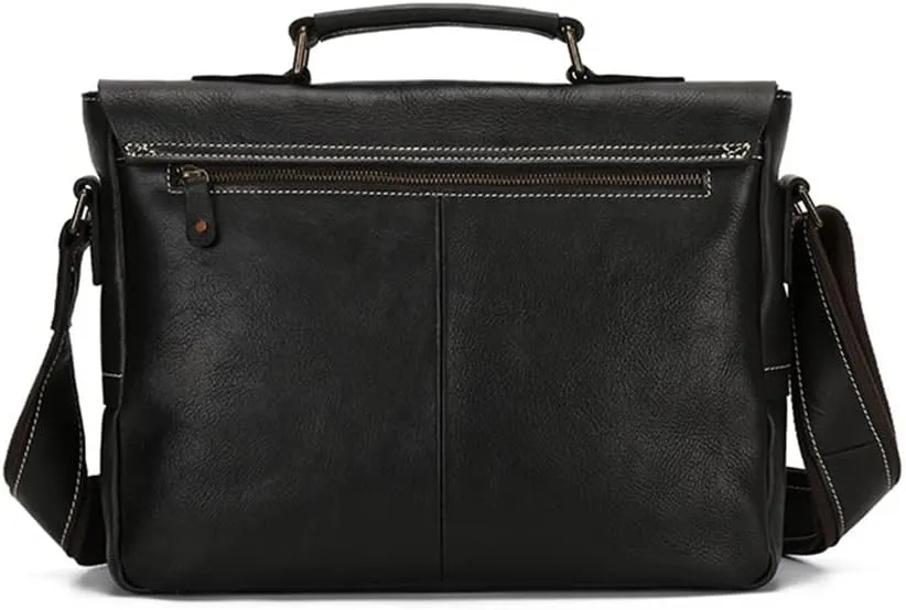 CSCDD Men's Handbag Large Capacity Business Computer Briefcase Leather Shoulder Crossbody Men's Bag