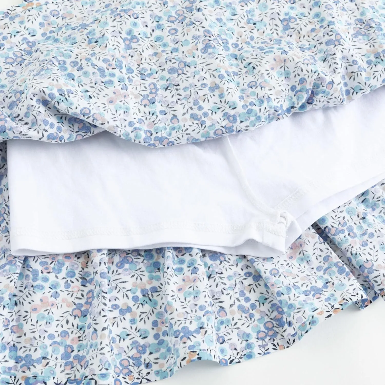 Curipeer Toddler Girls Short Ruffle High Waisted Floral Pleated Skirts 18M-8T