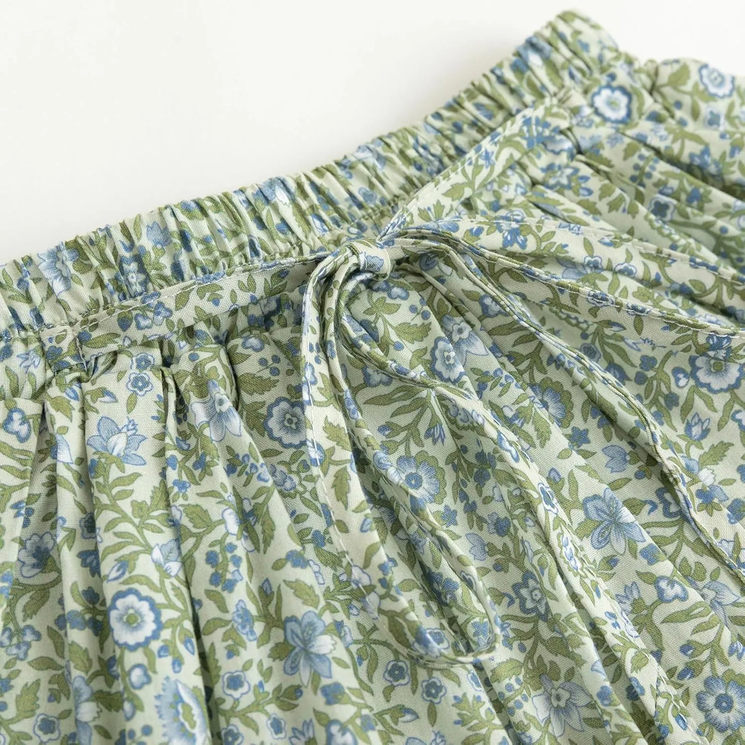 Curipeer Toddler Girls Short Ruffle High Waisted Floral Pleated Skirts 18M-8T