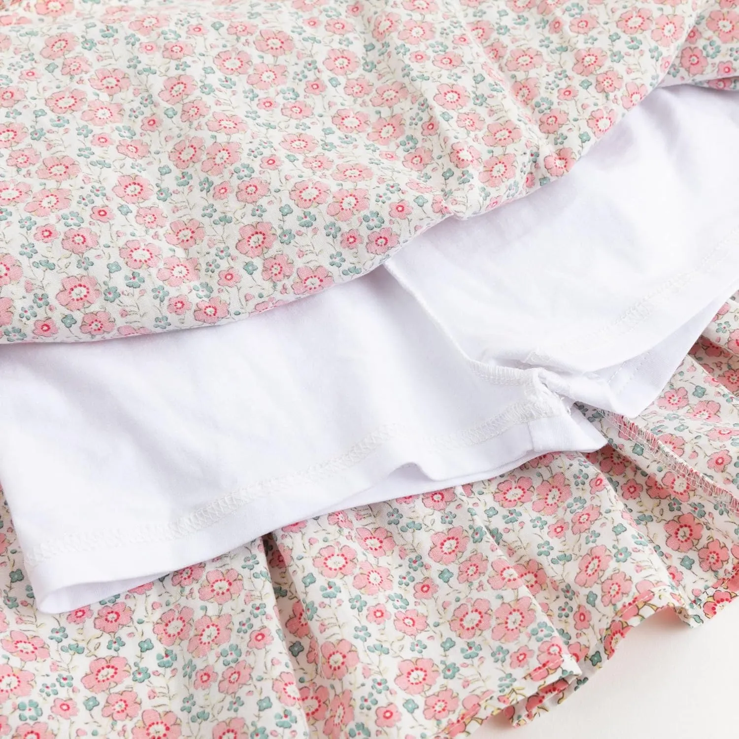 Curipeer Toddler Girls Short Ruffle High Waisted Floral Pleated Skirts 18M-8T