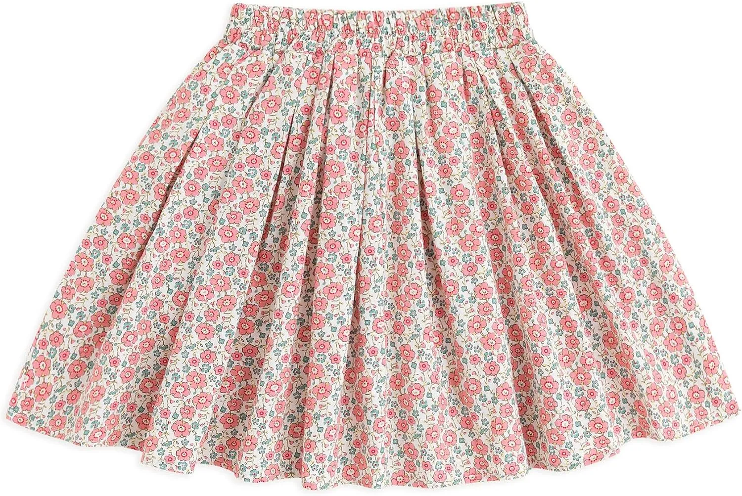 Curipeer Toddler Girls Short Ruffle High Waisted Floral Pleated Skirts 18M-8T