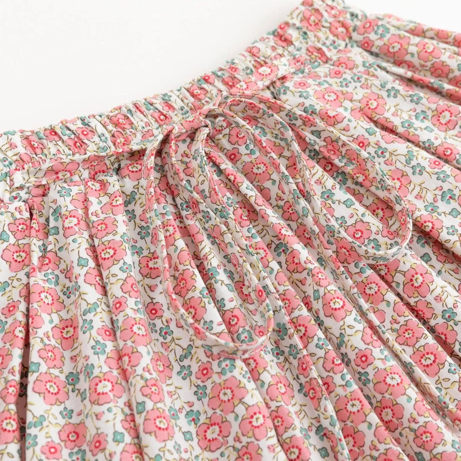 Curipeer Toddler Girls Short Ruffle High Waisted Floral Pleated Skirts 18M-8T
