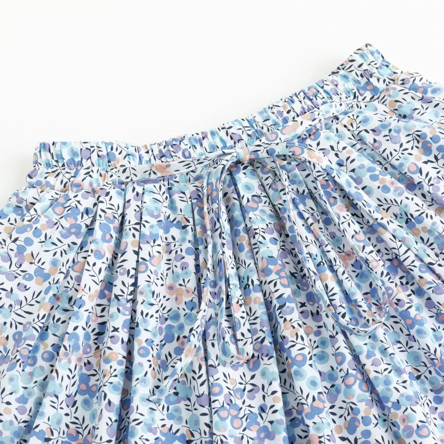 Curipeer Toddler Girls Short Ruffle High Waisted Floral Pleated Skirts 18M-8T
