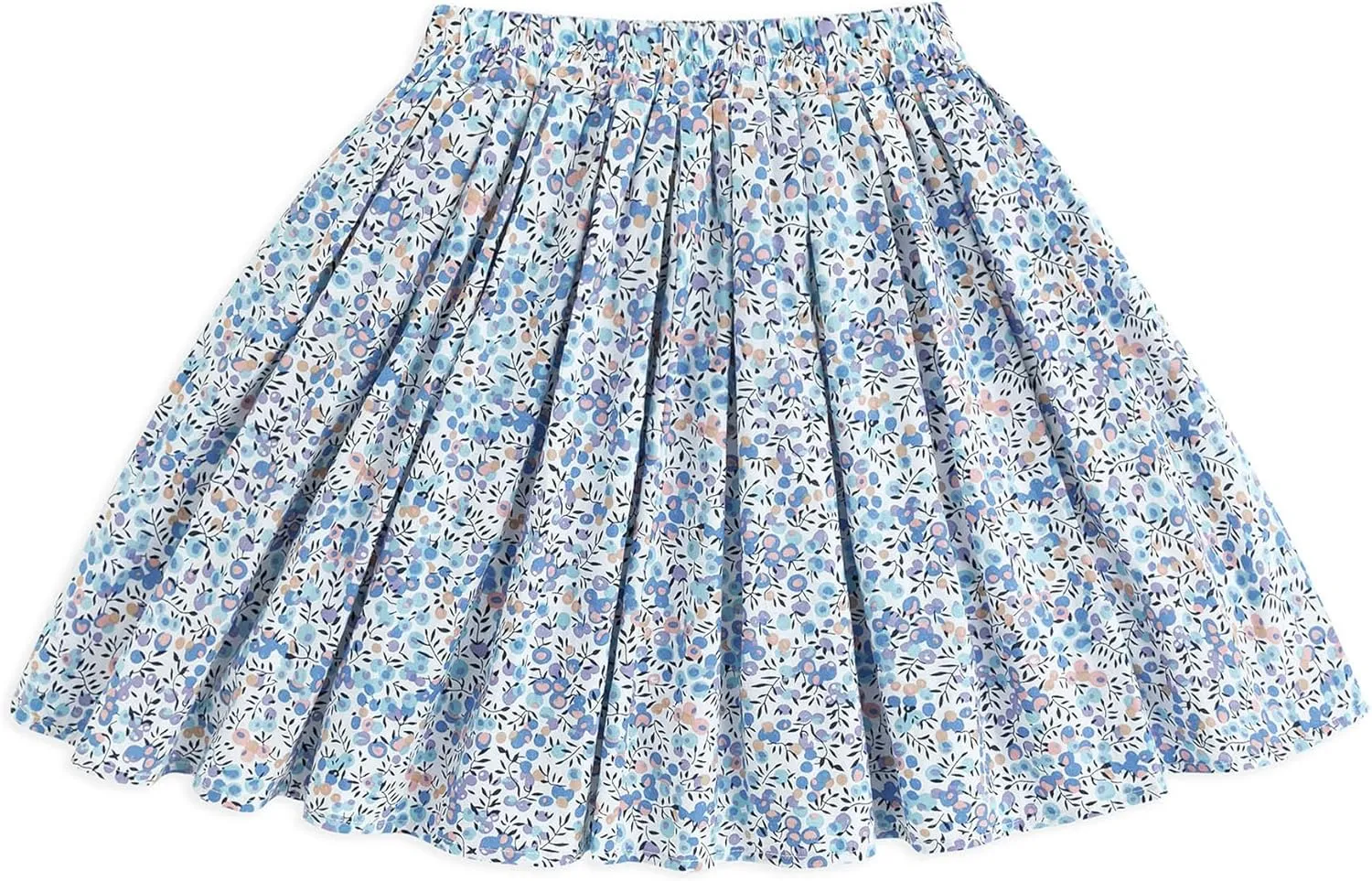 Curipeer Toddler Girls Short Ruffle High Waisted Floral Pleated Skirts 18M-8T