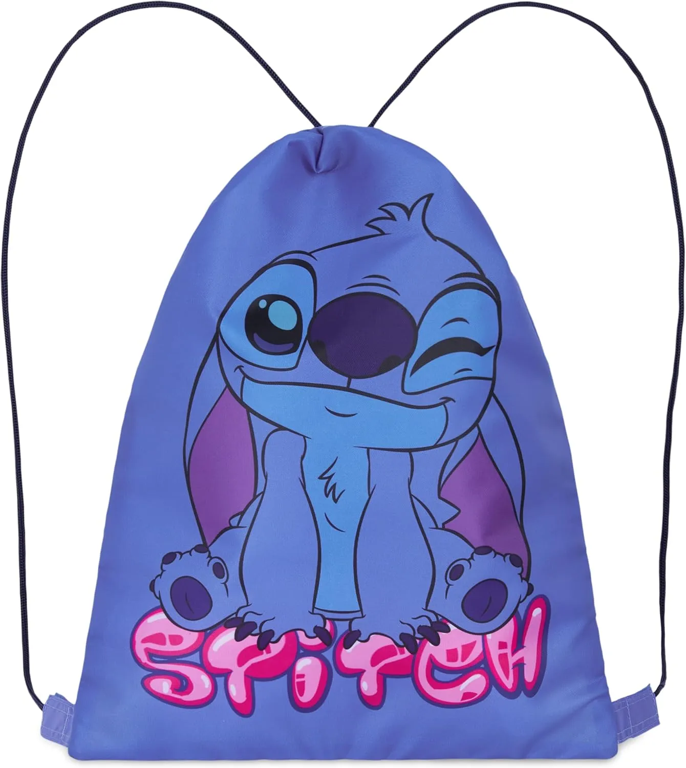 Disney Drawstring Bags, 11 x 14 Swimming Bag with Airflow Vent (Blue Stitch)