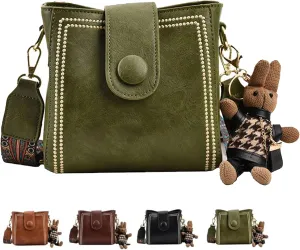 Dragentle Vintage Fashion Bag with Adjustable Wider Shoulder Strap, Bootara Bucket Bag, lovely Doll Pendants