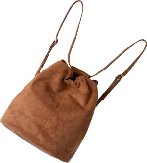 Fashion Bucket Bags Backpack For Women Drawstring Shoulder Bag Handbag with Detachable Strap Large Capacity Daycpack shoulder handbag
