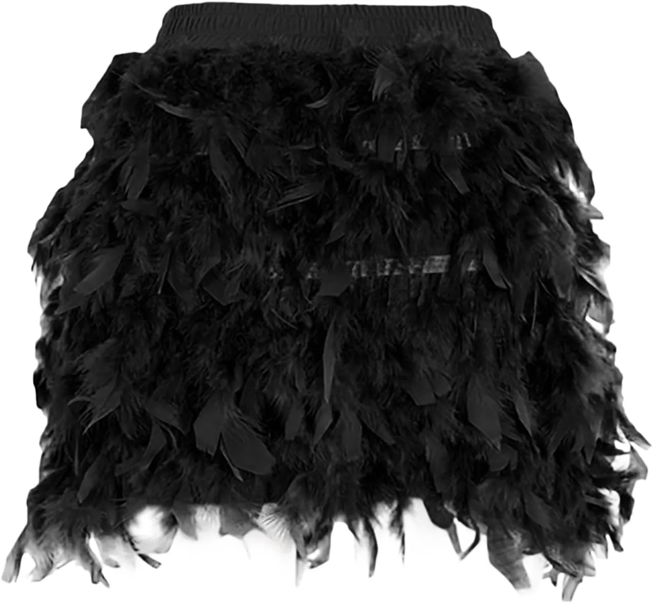 Fashion Women's Turkey Feather Short Half Skirt - 2024 Trendy European and American Style