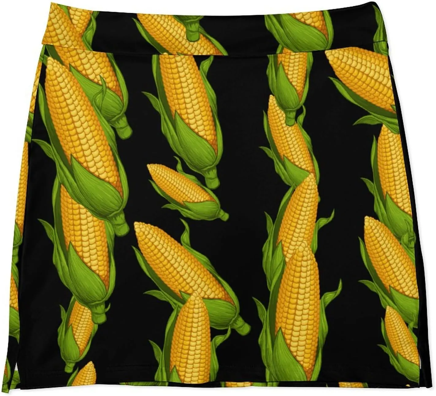 Fresh Corn Women's Skort Athletic Skirt Golf Skorts A-line Skirts with Built-in Shorts Pockets