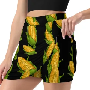 Fresh Corn Women's Skort Athletic Skirt Golf Skorts A-line Skirts with Built-in Shorts Pockets