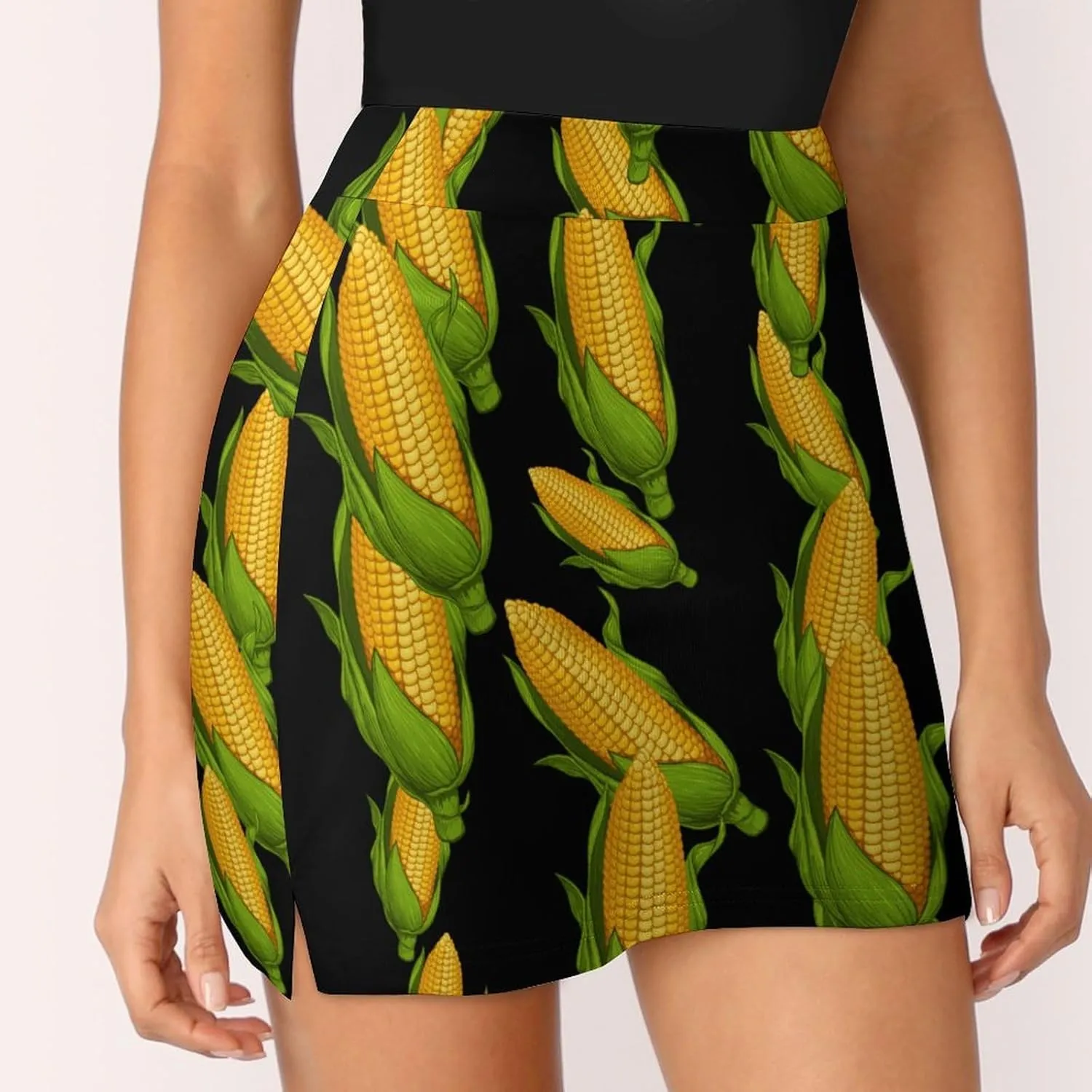 Fresh Corn Women's Skort Athletic Skirt Golf Skorts A-line Skirts with Built-in Shorts Pockets