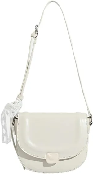Fresh Solid Color Saddle Bag Summer Casual Cross Body Bag Adjustable Strap Commuter Travel Bags for Women 2025