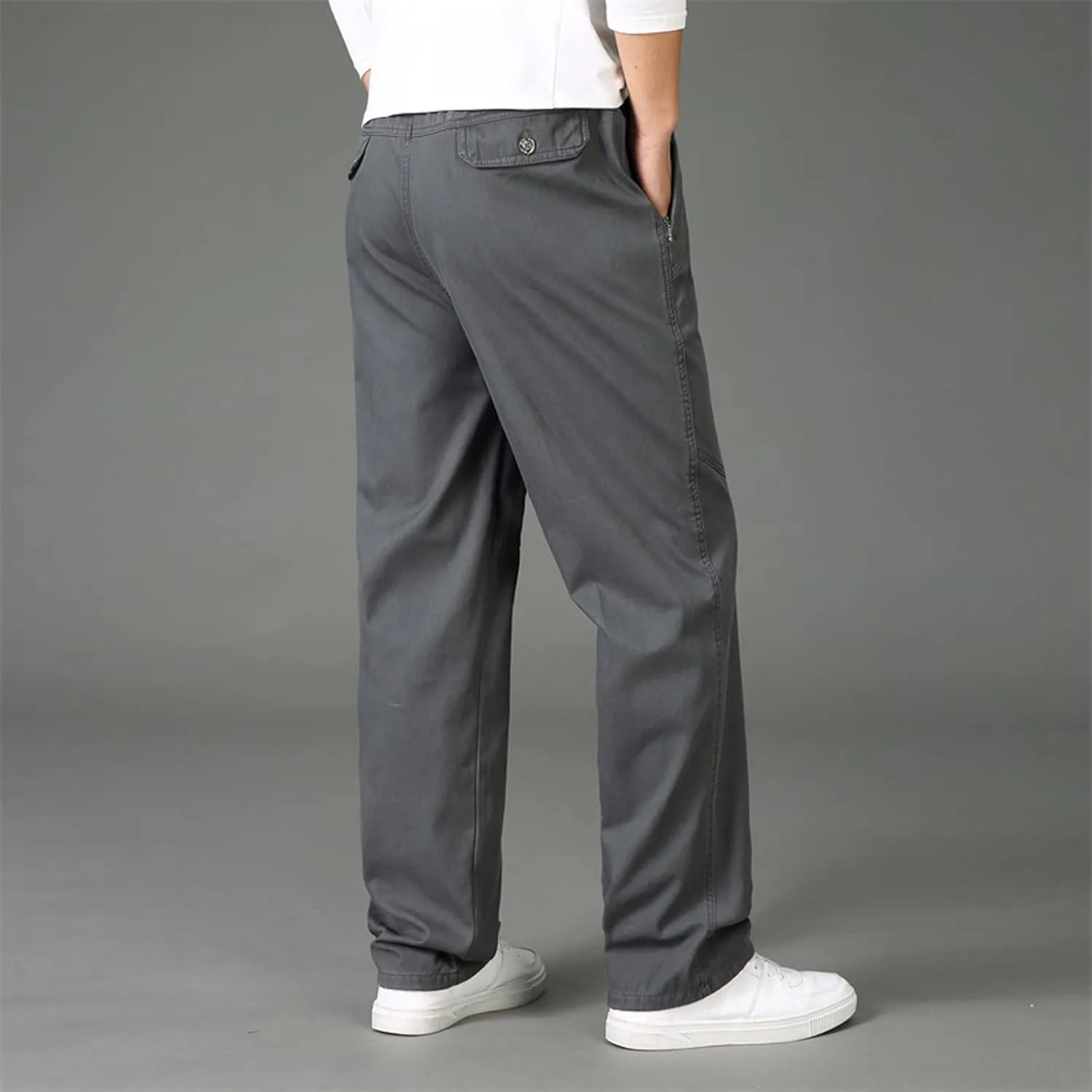 FZVYD Men's Pants Men's Relaxed Fit Causal Work Streetwear Baggy Joggers Drawstring Sweatpants with Pockets 2023