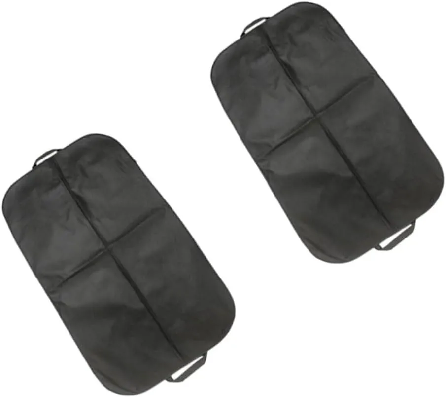 Garneck 2pcs Formal Dress Storage Bag Portable Jacket Suit Garment Bag Travel Garment Bags for Clothes Storage Closets Clothing Cover Black