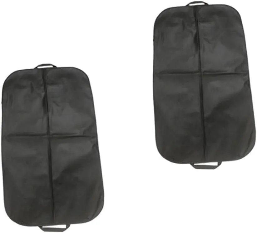Garneck 2pcs Formal Dress Storage Bag Portable Jacket Suit Garment Bag Travel Garment Bags for Clothes Storage Closets Clothing Cover Black